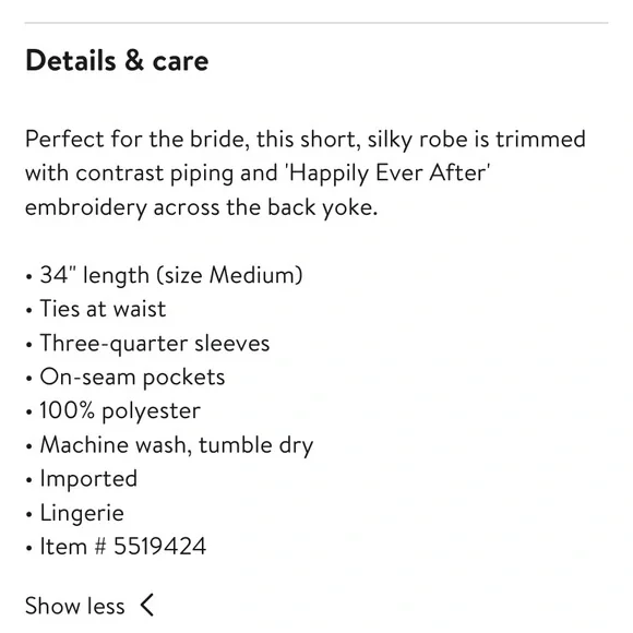 NWT kate spade “happily ever after” robe